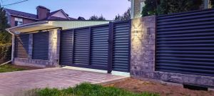 Откатные ворота жалюзи алютех