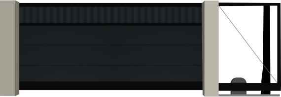 Нижняя часть - L-гофр, горизонтально, антрацит