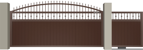 Щит арочный с пиками с вертикальным расположением сендвич-панелей