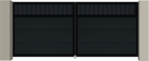 Нижняя часть - L-гофр, горизонтально, антрацит