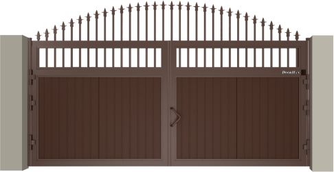 Щит арочный с пиками с вертикальным расположением сендвич-панелей