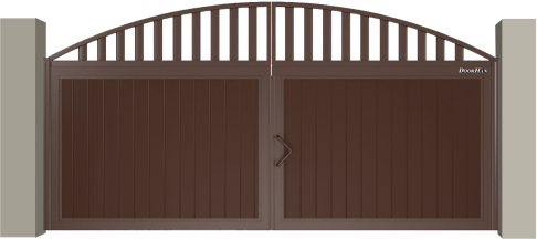 Щит арочный с решеткой с вертикальным расположением сэндвич-панелей