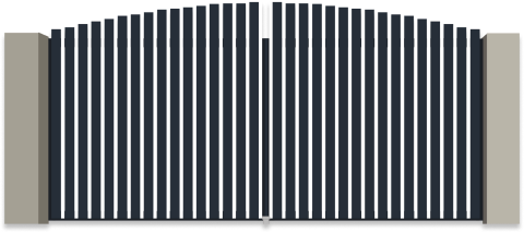 Накладное разреженное заполнение профилями 82 и 37 мм