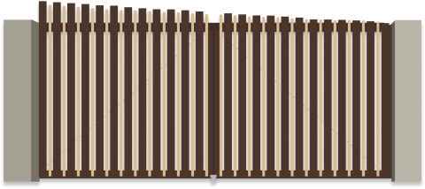 Накладное разреженное заполнение профилями 82 и 37 мм