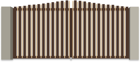 Накладное разреженное заполнение профилями 82 и 37 мм