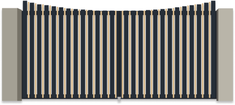 Накладное разреженное заполнение профилями 82 и 37 мм