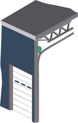 Наклонный тип монтажа с верхним расположением вала