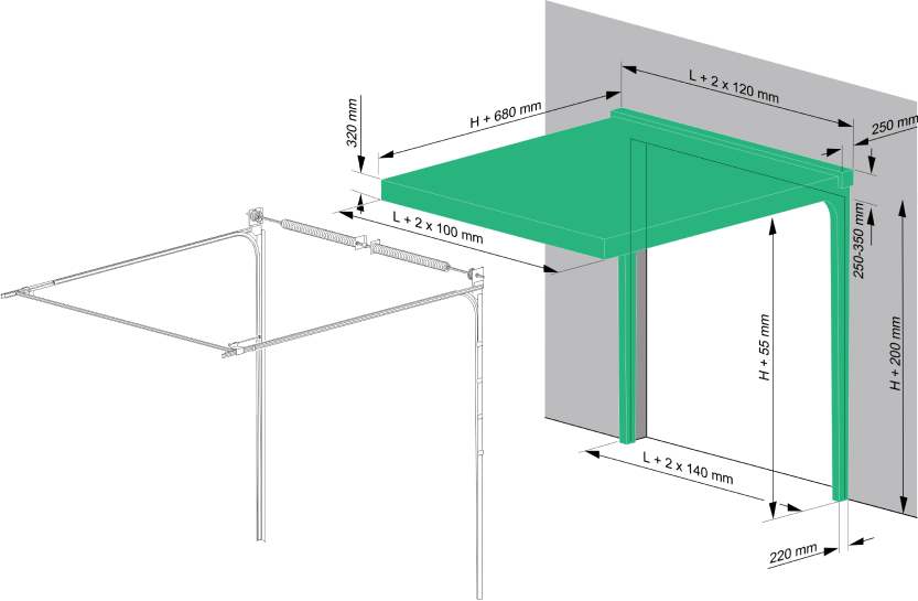 Низкий тип монтажа (вал спереди)