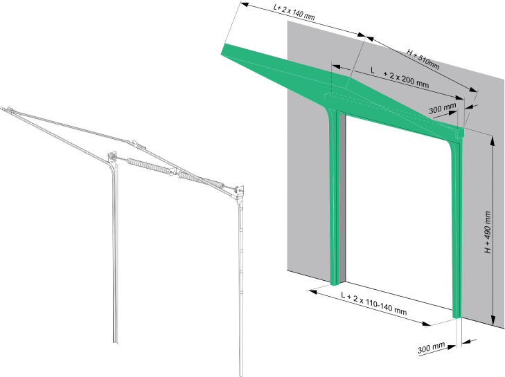 Наклонный тип монтажа