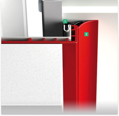 Термическое разделение рамы направляющей и корпуса здания