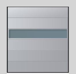Секционные ворота с напарамной вставкой