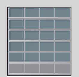 Панарамные ворота с нижними сендвич-панелями