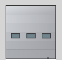 Секционные ворота с окнами