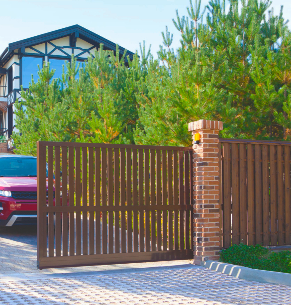 Откатные алюминевые ворота