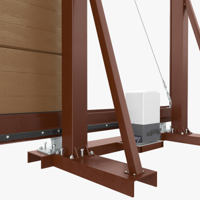 Опорная рама с удерживающими столбами