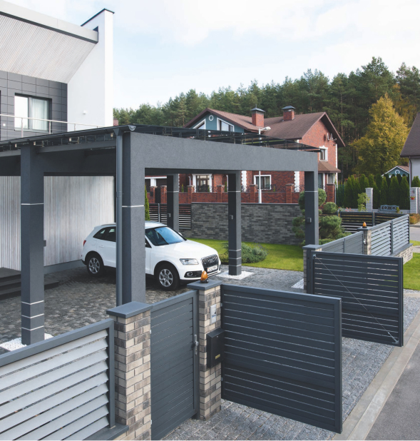 распашные алюминевые ворота