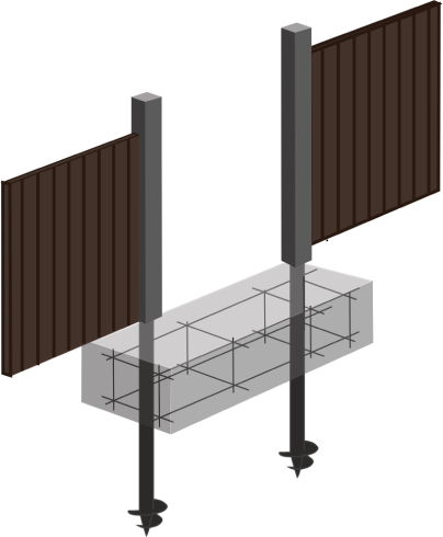 Свайный фундамент с ленточной обвязкой