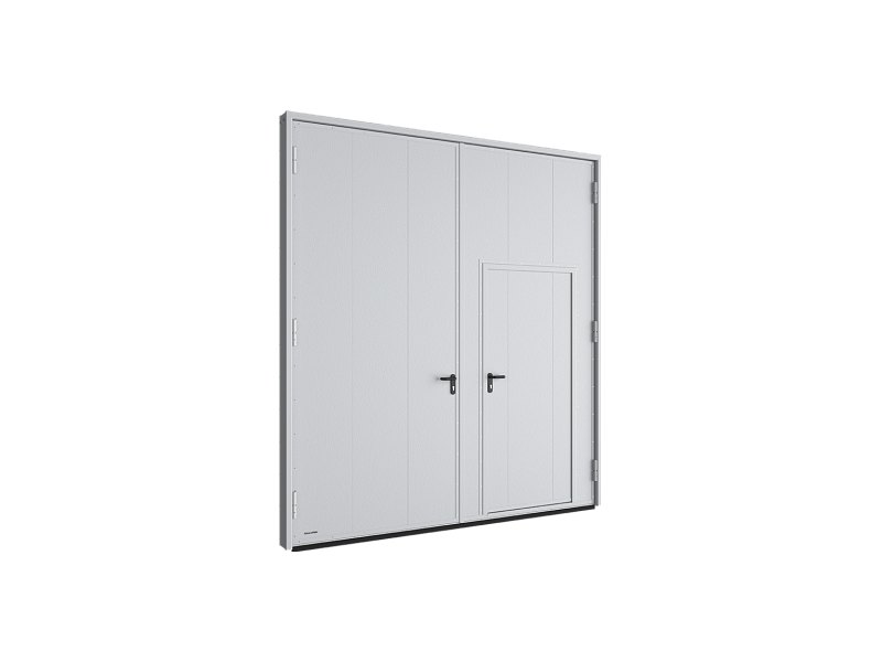 Распашные утеплённые VRGMV01 (минвата 80 мм) &mdash; распашные промышленные ворота DoorHan, Москва