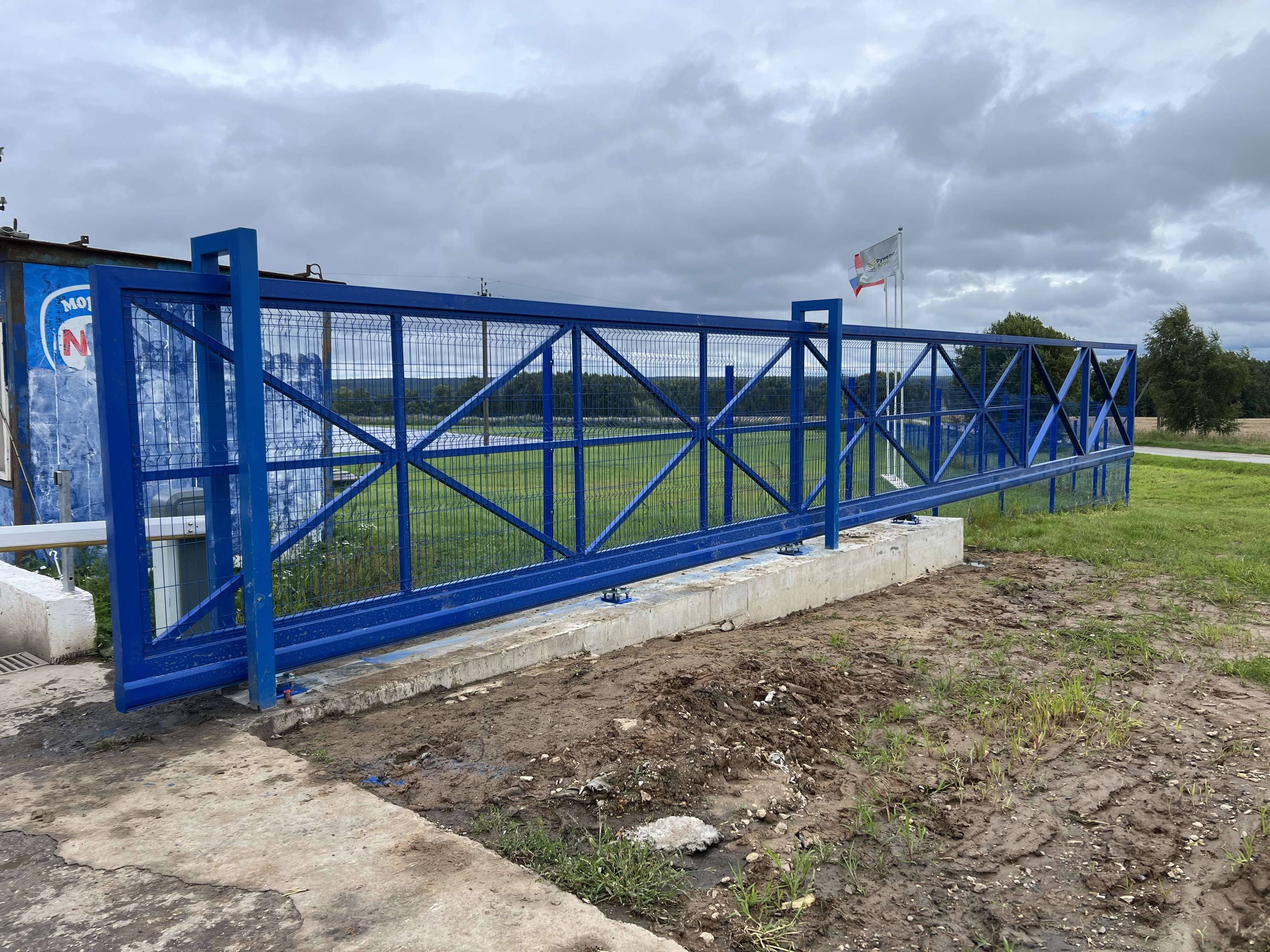 Откатные ворота 18 метров: результат после монтажа