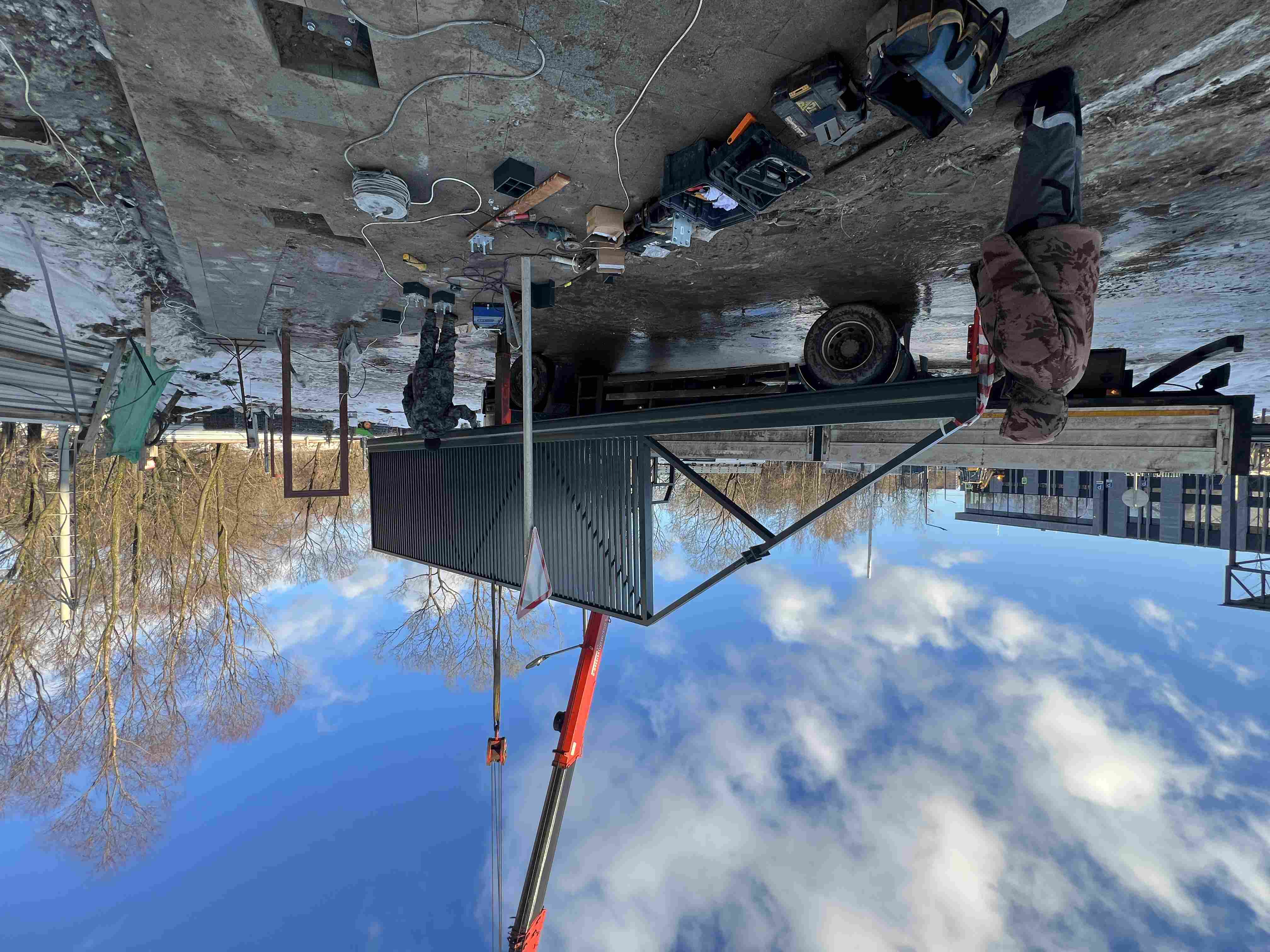 Производство &mdash; сварка и подготовка полотен телескопических откатных ворот