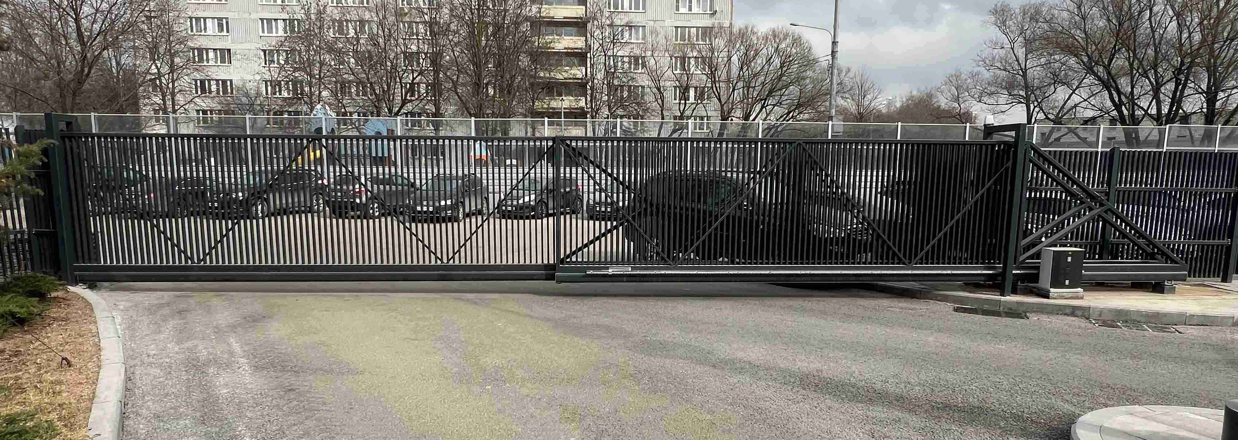 Видео: телескопические откатные ворота 13 м &mdash; Гостехнадзор, Москва