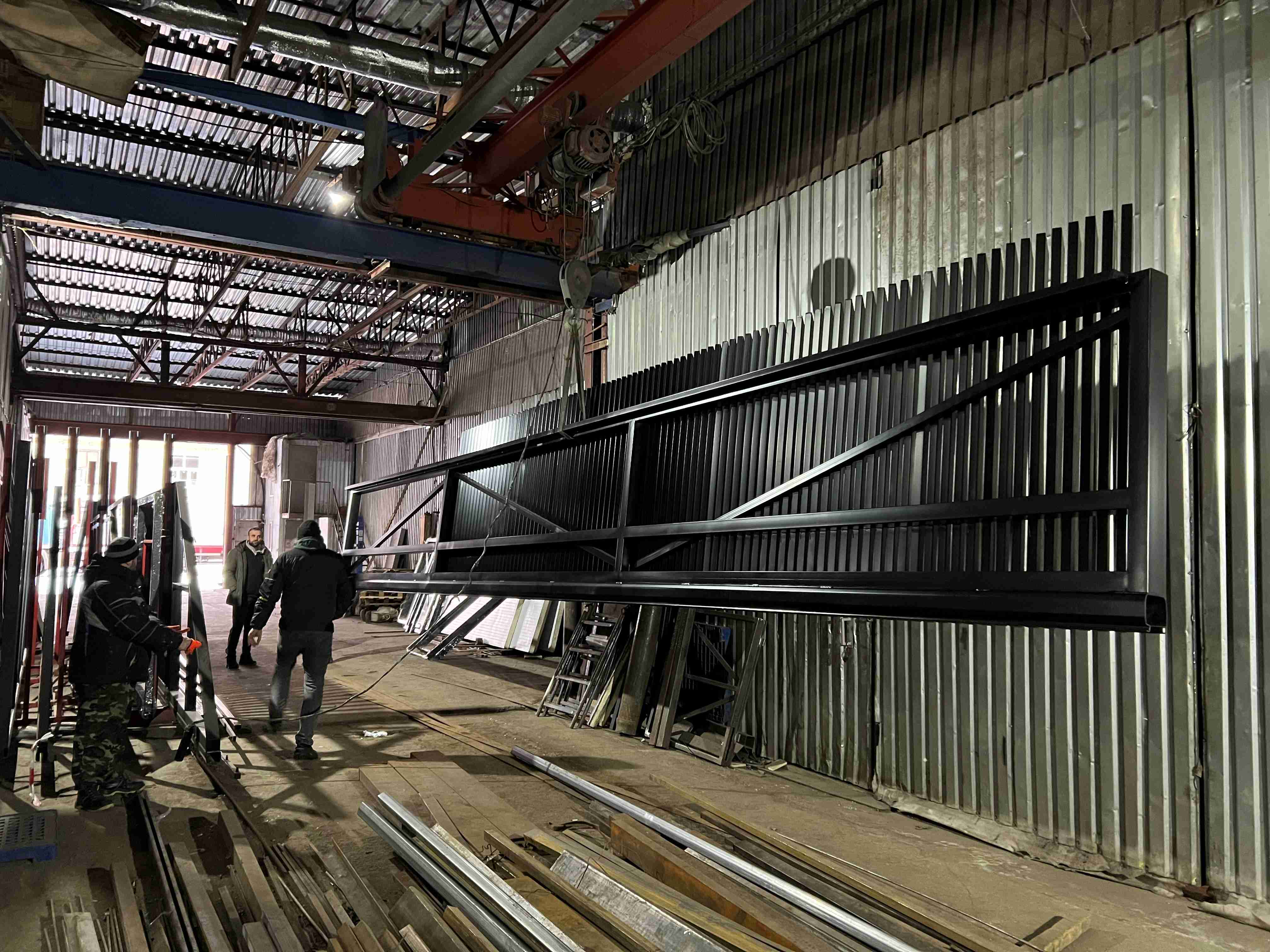 Откатные ворота решетка 12 метров процес производства ТорСистем