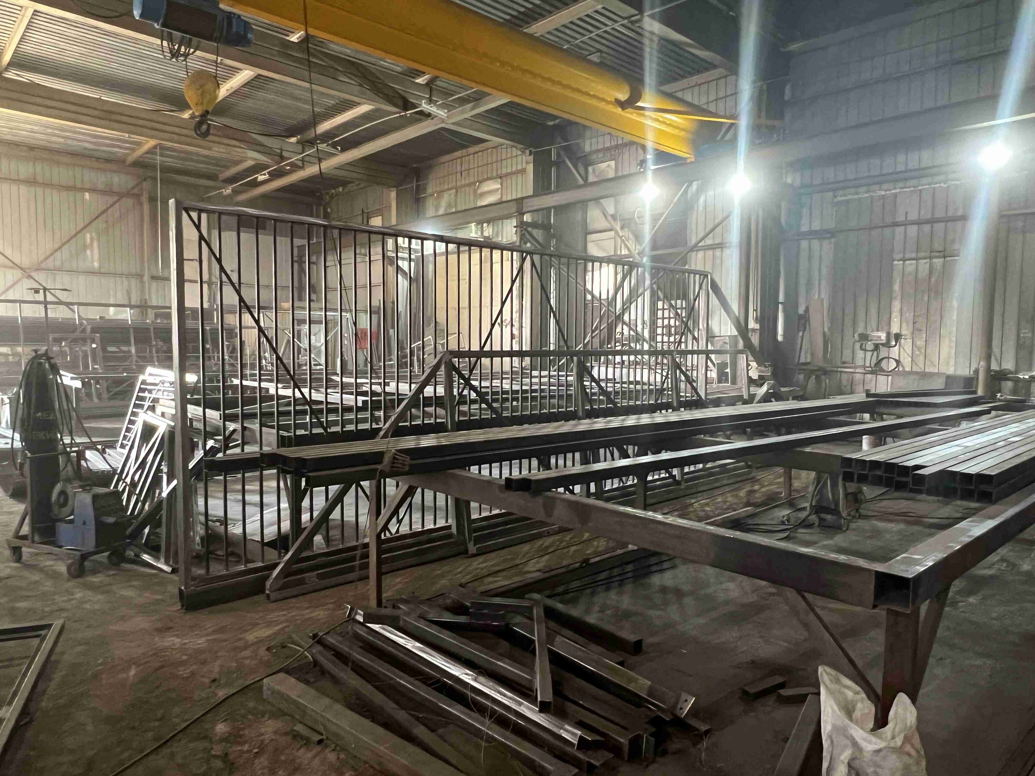 Телескопические откатные ворота 18 метров сборка на производстве TorSysteme